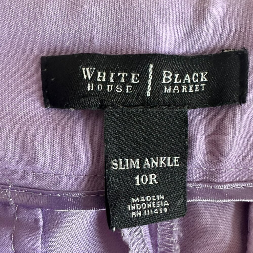 White House Black Market Slim Ankle Pants – Size 10R, Lilac Purple